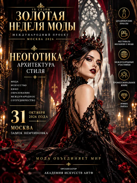 IX СЕЗОН ЗОЛОТОЙ НЕДЕЛИ МОДЫ: НЕОГОТИКА - АРХИТЕКТУРА СТИЛЯ